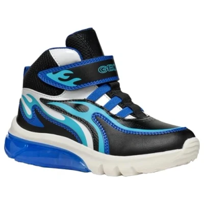 Afbeelding van Geox J Cyberdron Boy C Sneakers voor jongens, Zwart Koningsblauw