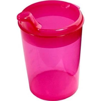 Image de Medi Inn+ Gobelet à bec boire 250 ml (couleur : rouge, ouverture 12 x 10 mm)