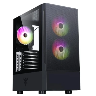 Afbeelding van Itek Case SIISBE 3.0 Gaming Middle Tower 3 x 12 cm ARGB ventilator, USB3, zijpaneel tempglas met scharnier