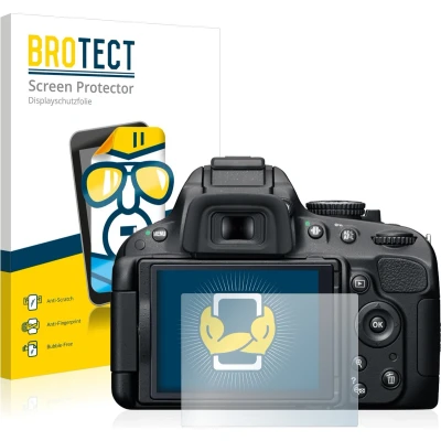 Afbeelding van BROTECT Screenprotector voor Nikon D5100 Folie Beschermfolie transparant (2 Stuks)