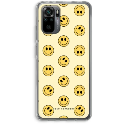 Afbeelding van Case Company® hoesje geschikt voor Xiaomi Redmi Note 10 Pro Smiley N2 Soft Cover Telefoonhoesje Bescherming aan alle Kanten en Schermrand
