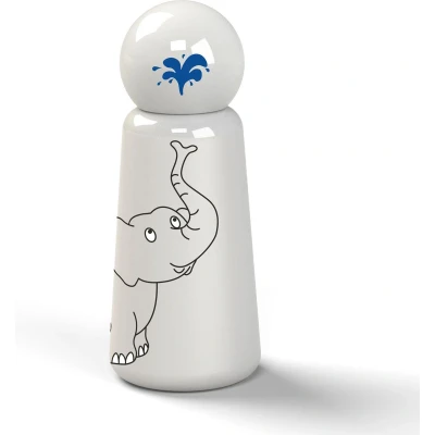 Afbeelding van Lund Skittle Drinkfles Dubbelwandig 300 ml Olifant Grey / Stainless Steel