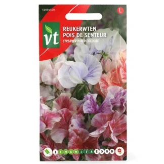 Afbeelding van Reukerwten Streamer Mixed Colours, klimplant met heerlijk geurende bloemen