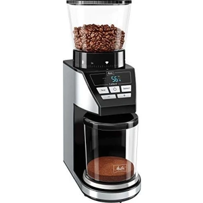 Afbeelding van Melitta SST 1027 01 Calibra Koffiemolen met Weegschaal Zwart/RVS