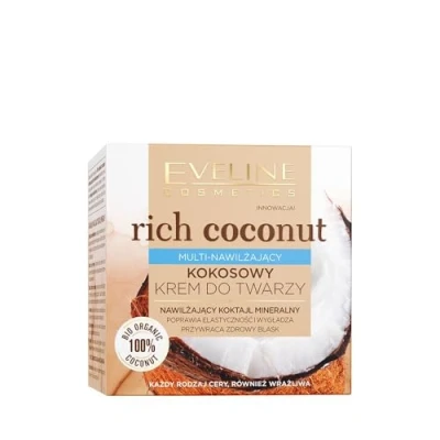 Afbeelding van Eveline Cosmetics Rich Coconut Multi Moisturizing Face Cream 50ml.