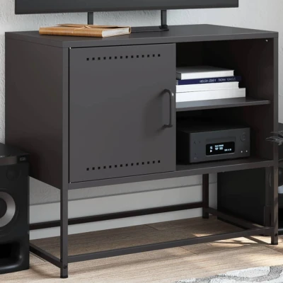 Afbeelding van Hoge kast 100,5x39x107 cm staal olijfgroen