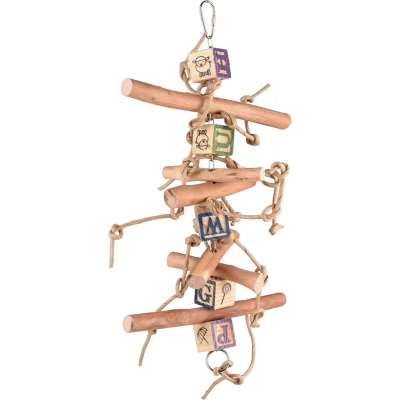 Afbeelding van Flamingo Vogelspeelgoed Papier Strip 50 cm Bruin Multi Color