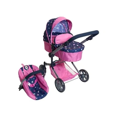 Afbeelding van Kombi Puppenwagen LINUS 3in1 Butterfly