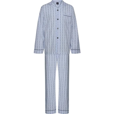 Afbeelding van Robson Heren Pyjamaset Vertical Katoen Knoopsluiting Maat 58