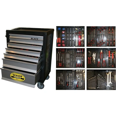 Afbeelding van Benson Gereedschapswagen 1121 Delig Black Edition met 7 Laden