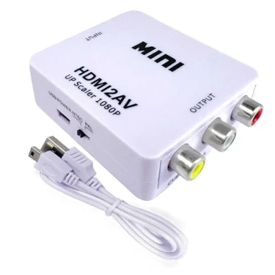 Afbeelding van OcioDual Adapter voor HDTV digitaal naar AV RCA CVBS analoog signaal Full HD 1080p video PC TV wit