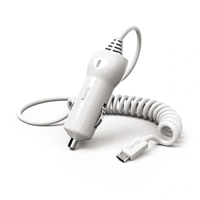 Afbeelding van Hama Auto oplader, micro USB, 2.4 A, wit