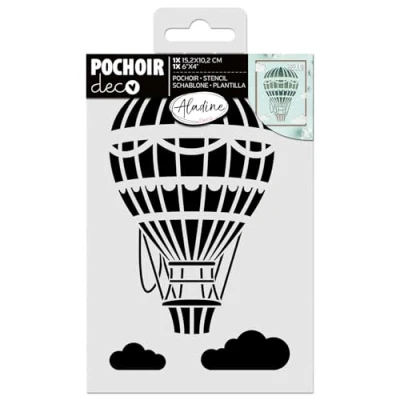 Afbeelding van Aladine Stencil 15x10cm Hot Air Balloon (81269)