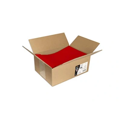 Afbeelding van Clairefontaine 7059C karton met 200 zelfklevende hoezen formaat 22,9 x 32,4 cm 120 g/m² kleur: rood uitnodiging en overeenstemming pollen serie premium papier glad