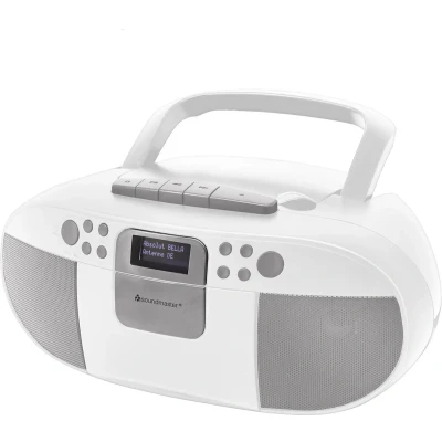 Afbeelding van Soundmaster SCD7800 Digitale Draagbare radio CD speler Cassetteboekfunctie DAB+ FM USB poort Hoofdtelefoonaansluiting (wit)