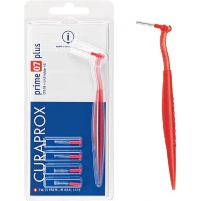 Afbeelding van Curaprox Prime Plus 07 met houder Rood