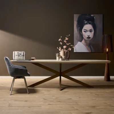 Afbeelding van Eettafel Madison Sand 280 cm Deens Ovaal