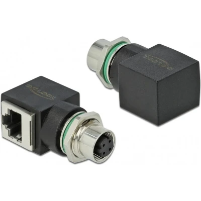 Afbeelding van M12 4 pins D gecodeerd (v) RJ45 industriële netwerkadapter Profinet / TPU