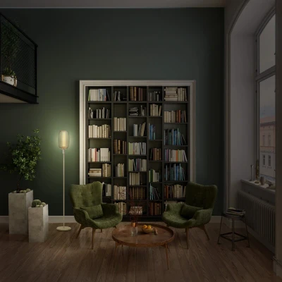 Afbeelding van LEDVANCE vloerlamp Decor Stick E27, hoogte 146cm, beige