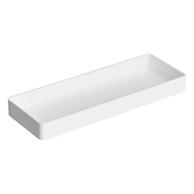Afbeelding van Amazon Basics Set van 2 opbergbakken kunststof, wit