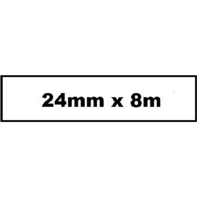 Afbeelding van Labeltape Quantore TZE 251 24mm x 8m wit/zwart