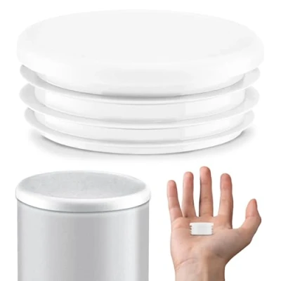 Afbeelding van Lamellenstoppen rond 40 mm wit 5 stuks buisstoppen eindkap stalen buis kunststof stop voor ronde buizen buissluitdoppen doppen buizeneindkappen 4 cm EMFA ®