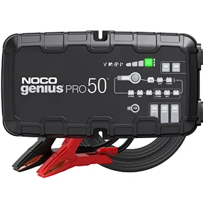 Afbeelding van NOCO GENIUSPRO50, autoacculader 50 A, acculader 6 V, 12 V en 24 batterijhouder, onderhoudslader desulfator voor autobatterijen, vrachtwagen, AGM, gel lithium