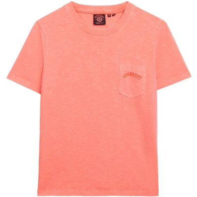 Afbeelding van Superdry Essential LOGO Garment DYE Tshirt basic, Dames, Maat: 40, Fiery coral