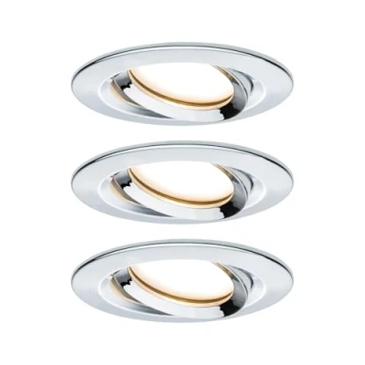 Afbeelding van Paulmann Nova Plus Inbouwlamp voor badkamer Set van 3 stuks LED 20.4 W IP65 Chroom