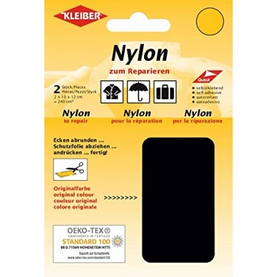 Afbeelding van Kleiber 430 39 nylon patches, 12 x 10 cm, zwart set van 2