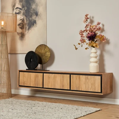 Afbeelding van Zwevend tv meubel RichWood 160 cm naturel
