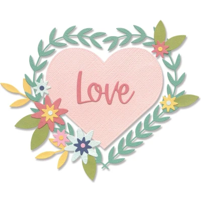 Afbeelding van Sizzix Thinlits Die Set Hello Love by Lisa Jones