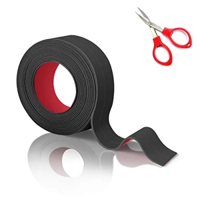 Afbeelding van TATUNER Afdichting van siliconen, wit, badkamer, zacht, zelfklevend, anti schimmel, voor keuken, bad en toilet, zwart, 22 mm