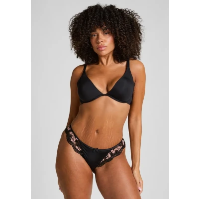 Afbeelding van Hunkemöller Dames Lingerie Hoog uitgesneden brazilian Caro Zwart maat XS