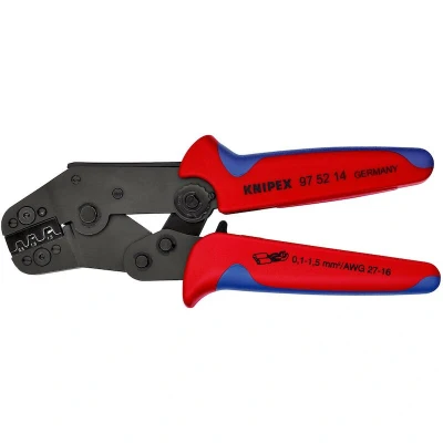 Image de KNIPEX 97 52 14 pince à sertir design compact avec poignées multi composants bruni 195 mm