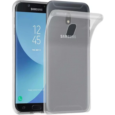 Afbeelding van Cadorabo Hoesje geschikt voor Samsung Galaxy J7 2018 in VOLLEDIG TRANSPARANT Beschermhoes gemaakt van flexibel TPU Silicone Case Cover