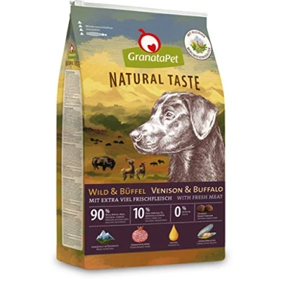 Afbeelding van GranataPet Natural Taste Droogvoer Wild &amp; Buffel Hondenvoer Dubbelpak: 2 x 12 kg
