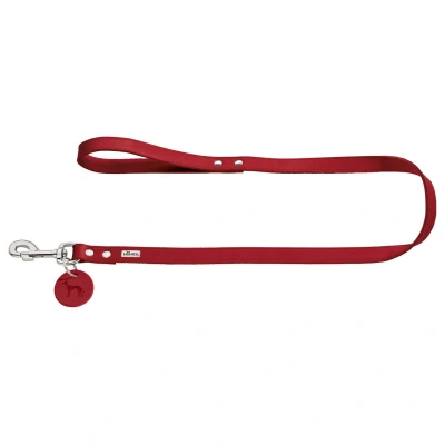 Afbeelding van Hunter Looplijn Leder Rood Hondenriem 100x2.0 cm
