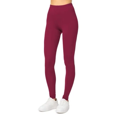 Afbeelding van Merry Style Dames Leggings Sport Vrijetijdsbroek Lang Viscose Sporbroek Yogabroek Wijnrood XXL MS MS10 143 LE