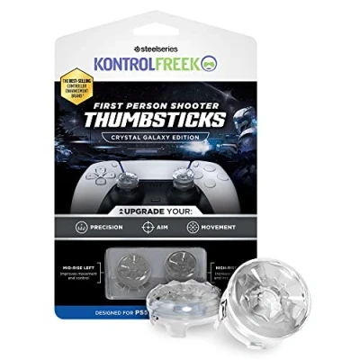 Image de KontrolFreek FPS Freek Galaxy Crystal pour manette PlayStation 4 (PS4) et 5 (PS5) Baguettes performantes 1 haute taille, mi Cristal