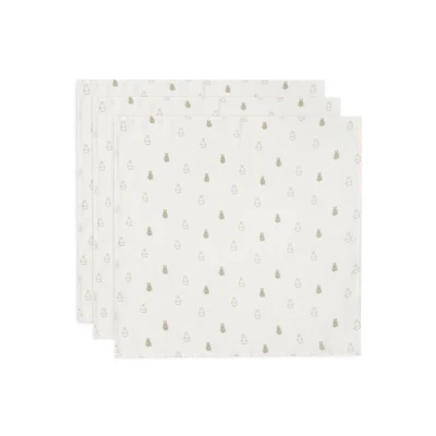 Afbeelding van Jollein Hydrofiele Doek Small 70x70cm Happy Miffy Olive Green 3 Stuks