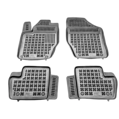 Afbeelding van REZAW PLAST 201223 Vloermatset Rubber voor en achter Zwart PEUGEOT: 308 I Hatchback, SW, CITROËN: C4 II DS: DS4 / Crossback