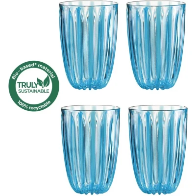 Afbeelding van Guzzini DOLCEVITA Glazen Set van 4 Bio Plastic Blauw