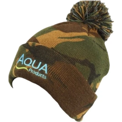 Afbeelding van Aqua Camo Bobble Hat Vismuts