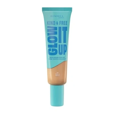 Afbeelding van Rimmel London Kind &amp; Free GLOW IT UP Fond de teint Hydratant, 160, Vanille, Apaise la peau sensible, Coloré sain et lumineux, Hydrate toute journée, 30 ml