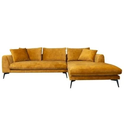 Afbeelding van Tower living nottingham 2,5 al + chaise r adore 015 yellow orange