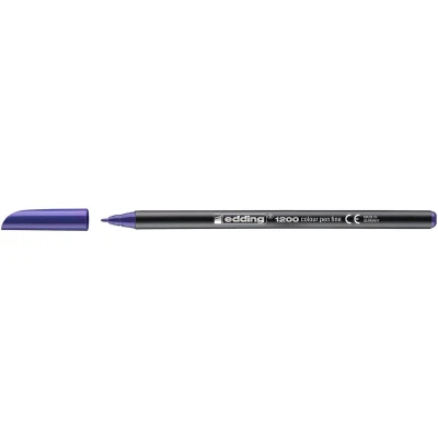 Afbeelding van edding 1200 viltstiften, fijne punt, paars, 1 stift, ronde mm, pen voor schrijven, tekenen, schilderen