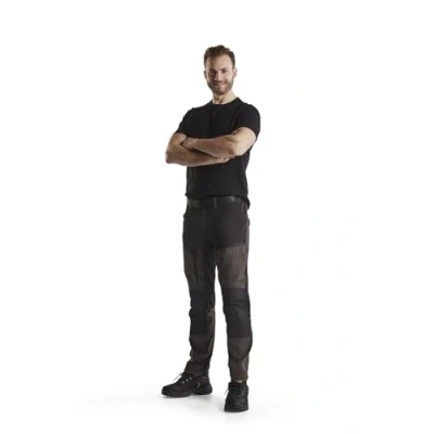 Afbeelding van Blåkläder Werkbroek unite stretch zwart groen, maat 3XL, Geschikt voor Veehouderij