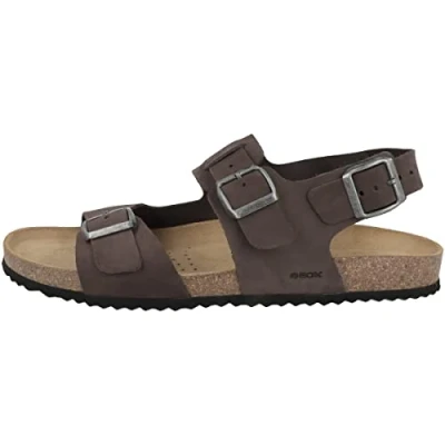 Afbeelding van Geox U Ghita Outdoorsandalen, Heren, Maat: 41, Black Leer