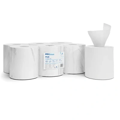 Afbeelding van Papieren handdoek met centrale afrolling maxi T450 19, 2 laags, 6 rollen, 100% cellulose uit duurzame bron